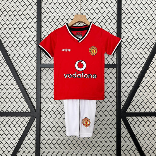 Camiseta Manchester United I 00/01 Conjunto Infantil (Retro)