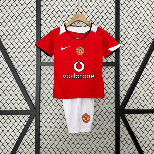 Camiseta Manchester United I 05/06 Conjunto Infantil (Retro)