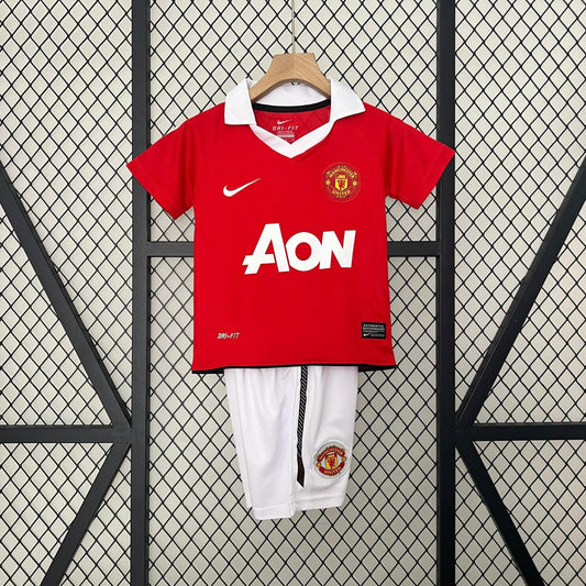 Camiseta Manchester United I 10/11 Conjunto Infantil (Retro)