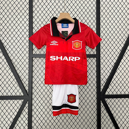 Camiseta Manchester United I 94/96 Conjunto Infantil (Retro)