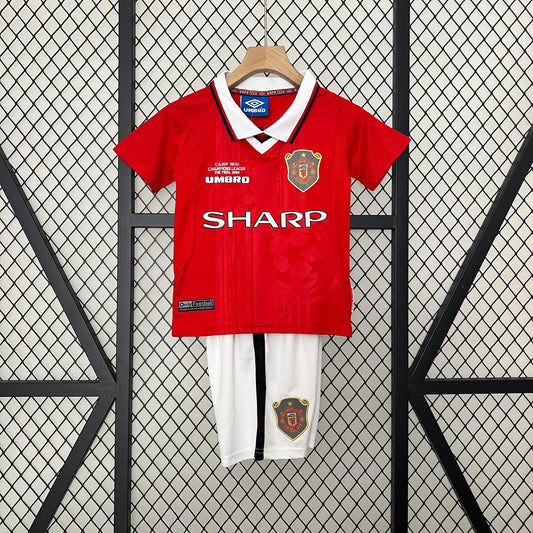 Camiseta Manchester United I 99/00 Conjunto Infantil (Retro)